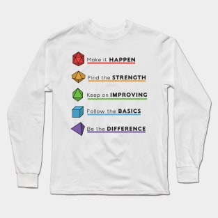 RPG Gamer dice motivational meaning for everyday Long Sleeve T-Shirt